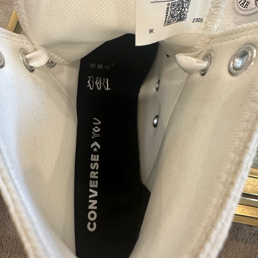 Converse “Just Married” Shoes Size 8.5 Worn Once for Wedding - Picture 12 of 12